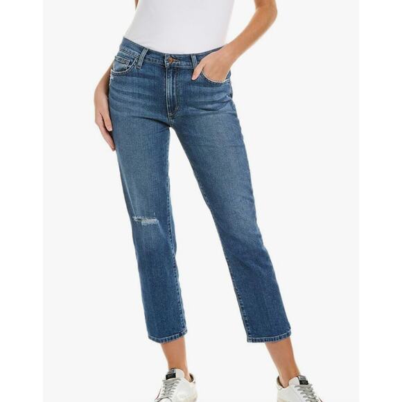 Joes Jeans Womens 27 Blue The Icon Mid Rise Skinny Ankle Denim Distressed Cotton - Picture 2 of 8